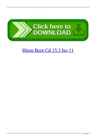 Hirens Boot Cd 15.3 Download